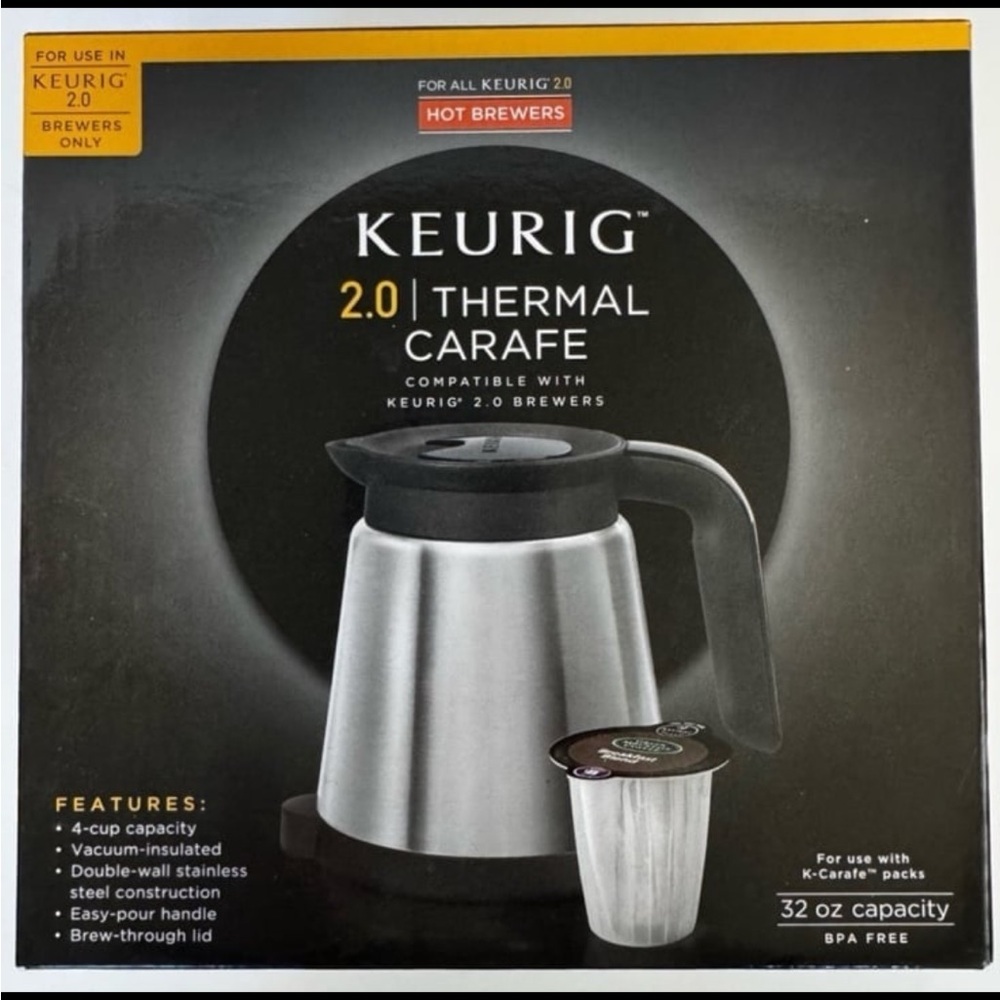 BNIB - Keurig Silver Thermal Carafe 2.0